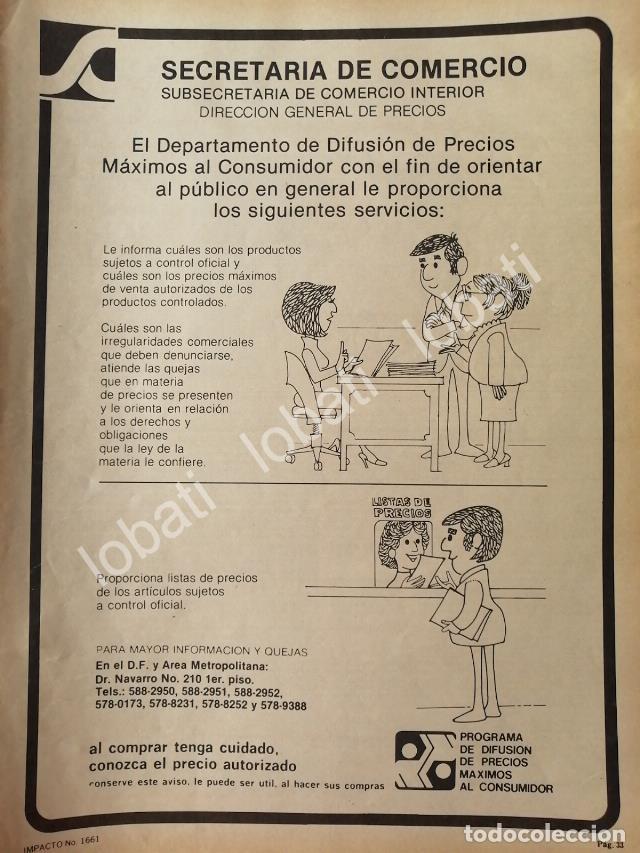 Collezionismo di affissi: CARTEL ANTIGUO ORIGINAL DE SECRETARIA DE COMERCIO 1981 SERVICIOS AL PUBLICO /29