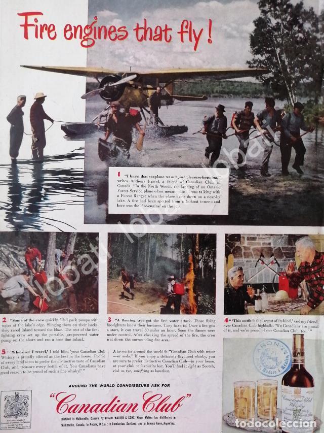 Collezionismo di affissi: CARTEL ANTIGUO ORIGINAL DE WHISKY CANADIAN CLUB Y ANTHONY FASSEL 1948 /497