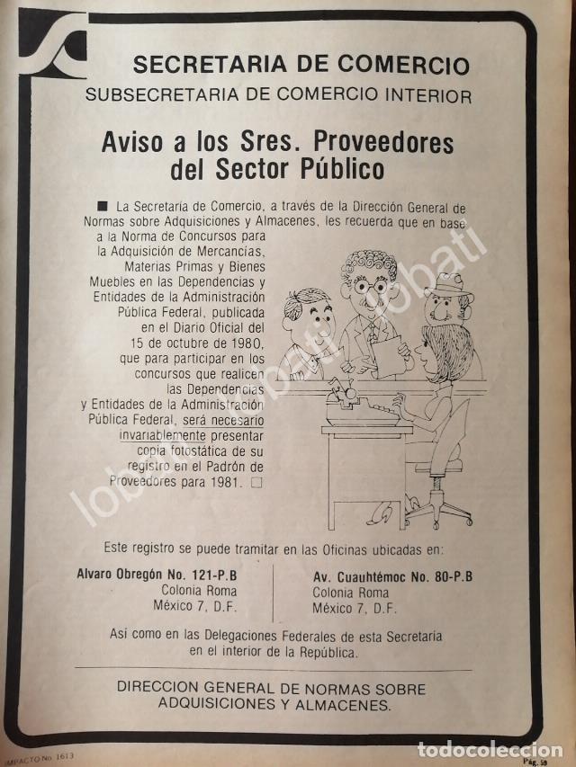 Collezionismo di affissi: CARTEL ANTIGUO ORIGINAL DE SECRETARIA DE COMERCIO 1980 PROVEEDORES /34