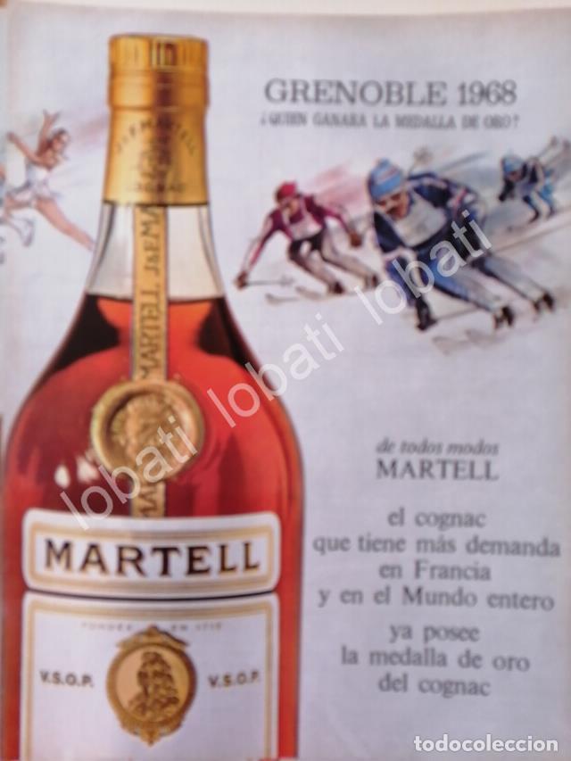 Collezionismo di affissi: CARTEL ANTIGUO ORIGINAL DE COGNAC MARTELL Y OLIMPIADAS MEXICO 68 /502