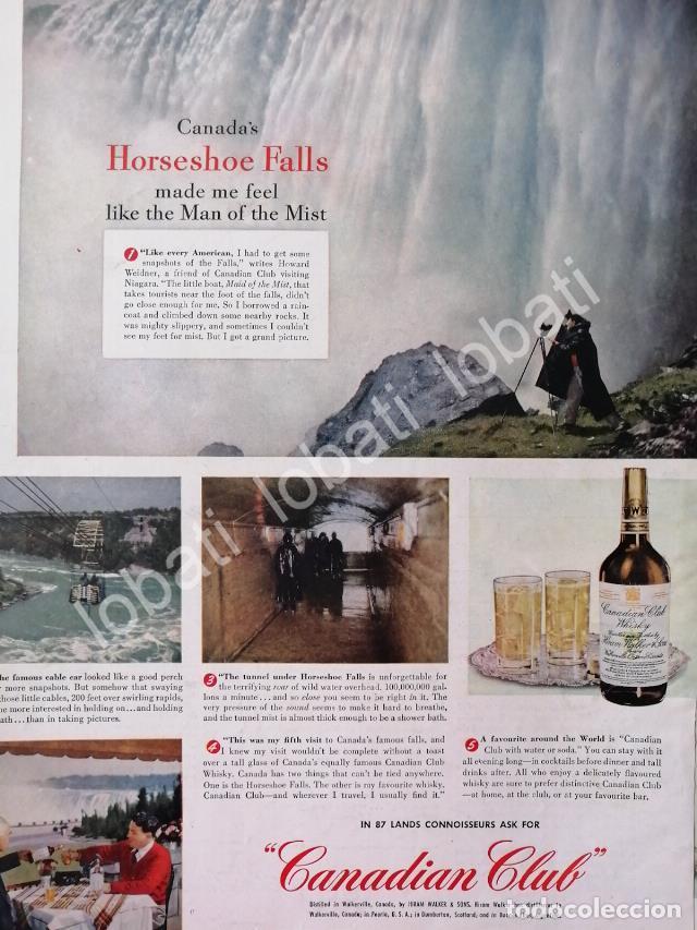 Collezionismo di affissi: CARTEL ANTIGUO ORIGINAL DE WHISKY CANADIAN CLUB 1948 /500