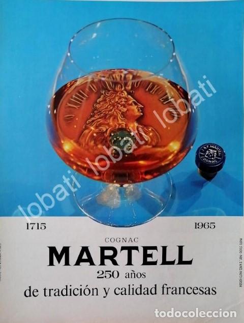 Collezionismo di affissi: CARTEL ANTIGUO ORIGINAL DE COGNAC MARTELL 1965 /506