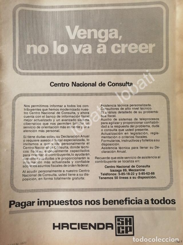 Collezionismo di affissi: CARTEL ANTIGUO ORIGINAL DE SHCP SECRETARIA DE HACIENDA 1981 /44