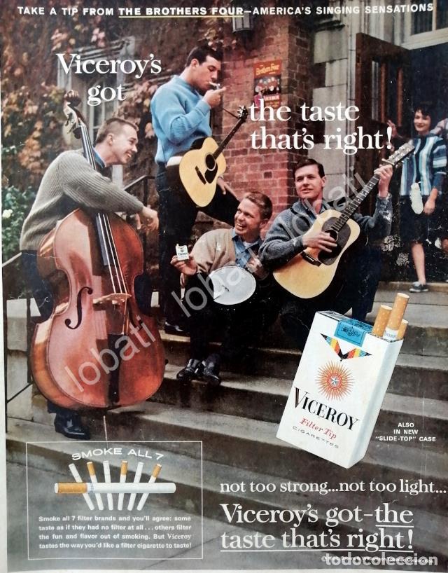 Sammeln von Plakaten: CARTEL ANTIGUO ORIGINAL DE CIGARROS VICEROY /T230