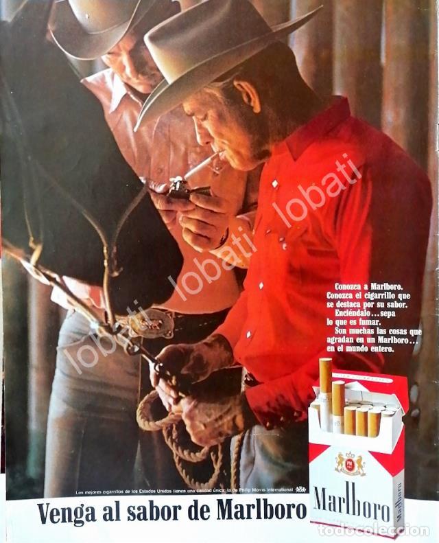 Coleccionismo de carteles: CARTEL ANTIGUO ORIGINAL DE CIGARROS MARLBORO 1960s /T236