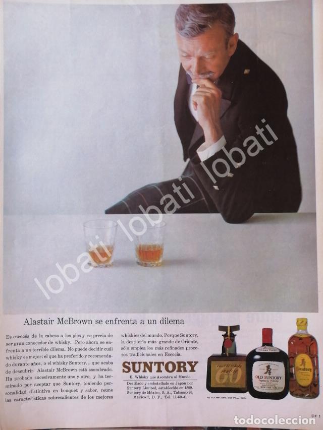 Sammeln von Plakaten: CARTEL ANTIGUO ORIGINAL DE VINOS. WHISKY SUNTORY 1963 /531