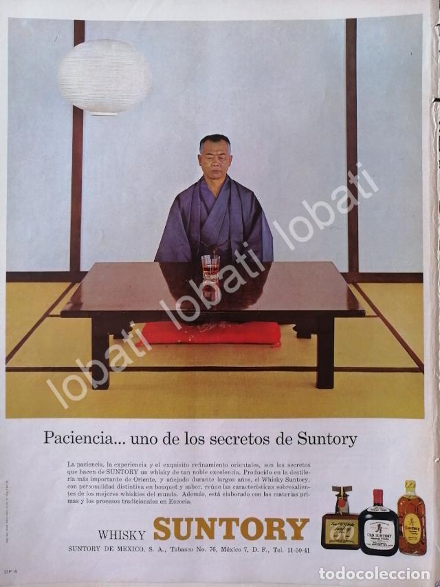 Sammeln von Plakaten: CARTEL ANTIGUO ORIGINAL DE VINOS. WHISKY SUNTORY 1964 /530