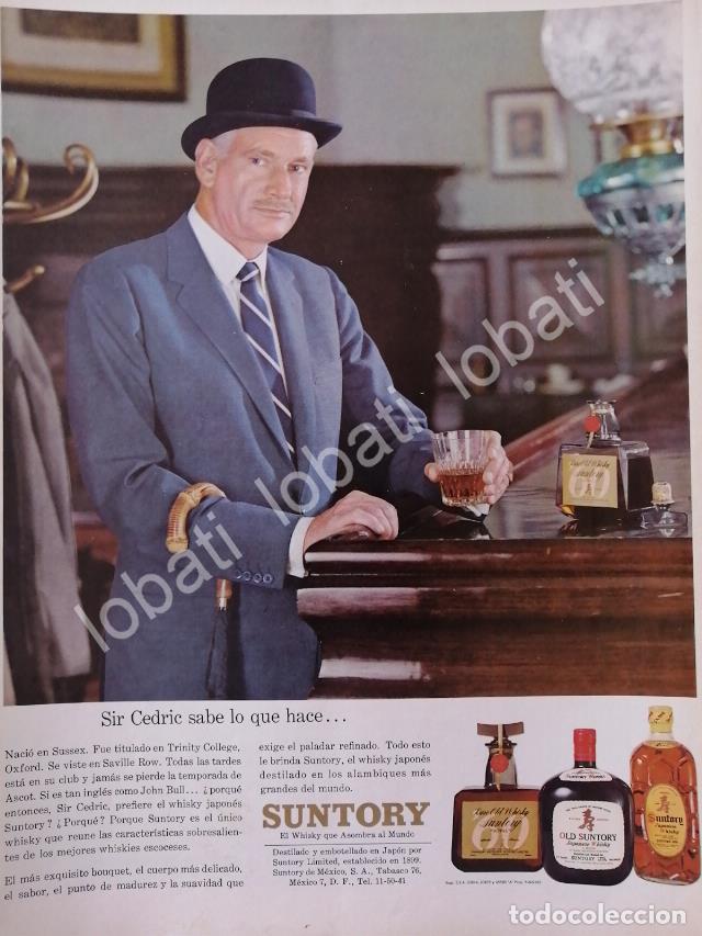 Sammeln von Plakaten: CARTEL ANTIGUO ORIGINAL DE VINOS. WHISKY SUNTORY 1963 /534