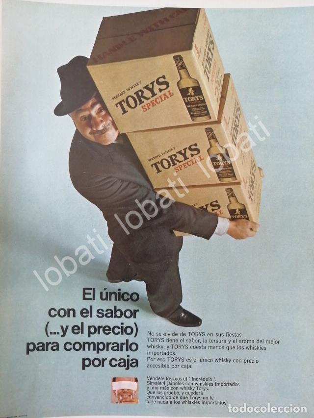 Sammeln von Plakaten: CARTEL ANTIGUO ORIGINAL DE VINOS. WHISKY TORYS 1968 /544