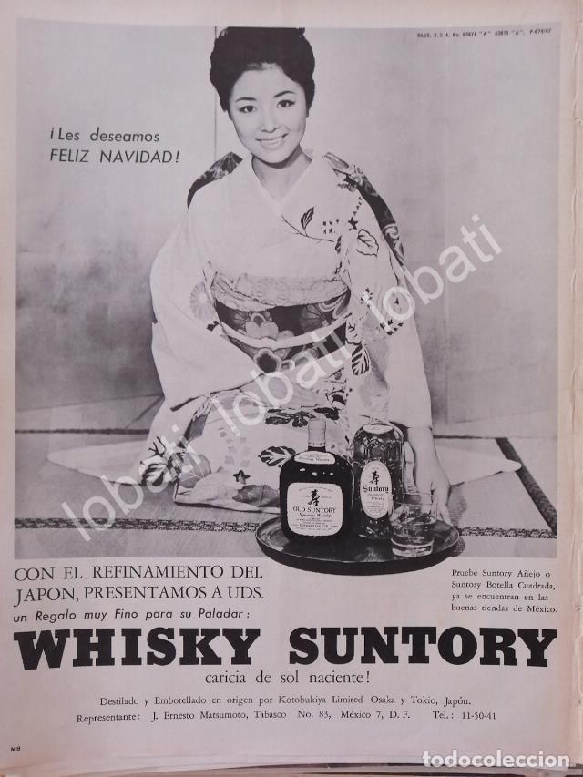 Sammeln von Plakaten: CARTEL ANTIGUO ORIGINAL DE VINOS. WHISKY SUNTORY 1968 /545