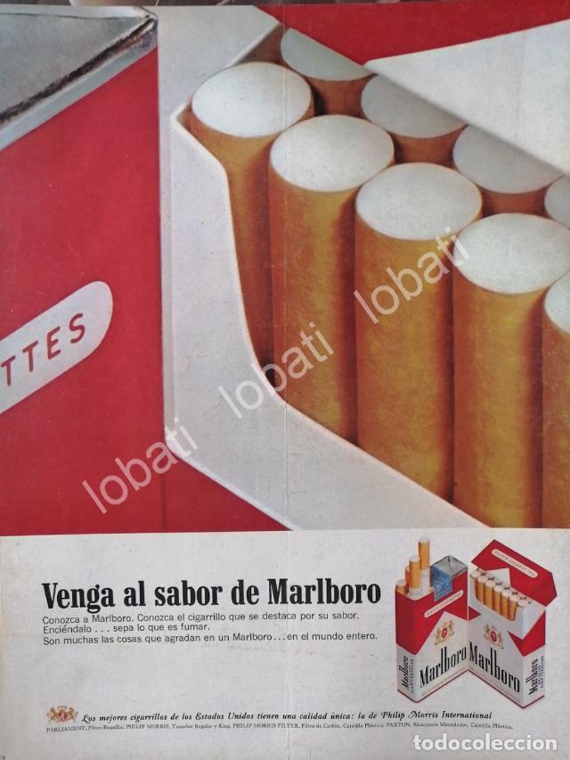 Coleccionismo de carteles: CARTEL ANTIGUO ORIGINAL DE CIGARROS MARLBORO 1960s /T252