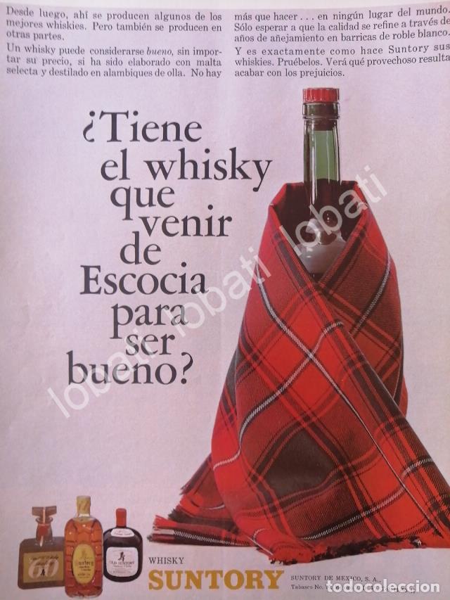 Sammeln von Plakaten: CARTEL ANTIGUO ORIGINAL DE VINOS. WHISKY SUNTORY 1964 /549