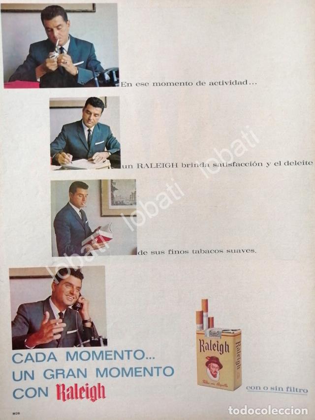 Poster collecting: CARTEL ANTIGUO ORIGINAL DE CIGARROS RALEIGH 1963 /T257