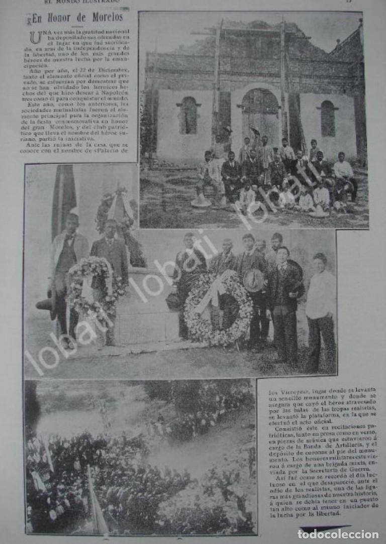 Poster collecting: CARTEL ANTIGUO ORIGINAL DE HOMENAJE A MORELOS, CASA DE LOS VIRREYES 1909