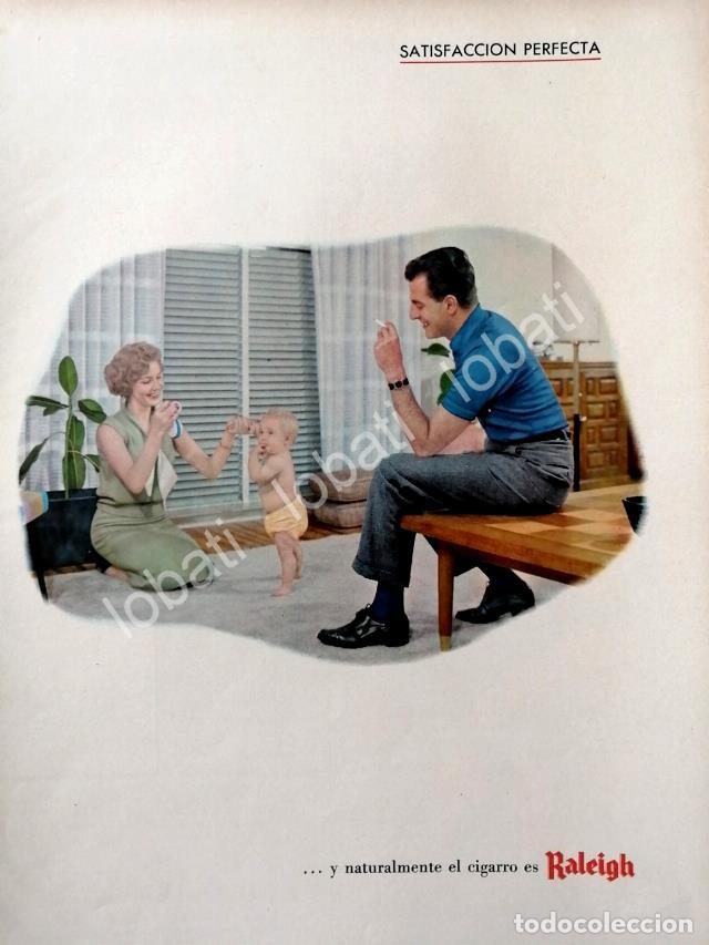 Poster collecting: CARTEL ANTIGUO ORIGINAL DE CIGARROS RALEIGH 1958 /T263 / RARO