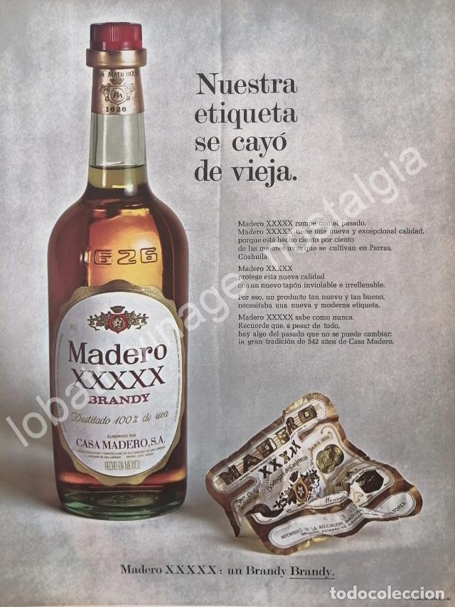 Poster collecting: CARTEL ANTIGUO ORIGINAL DE BRANDY MADERO XXXXX 1968 CASA MADERO /V261