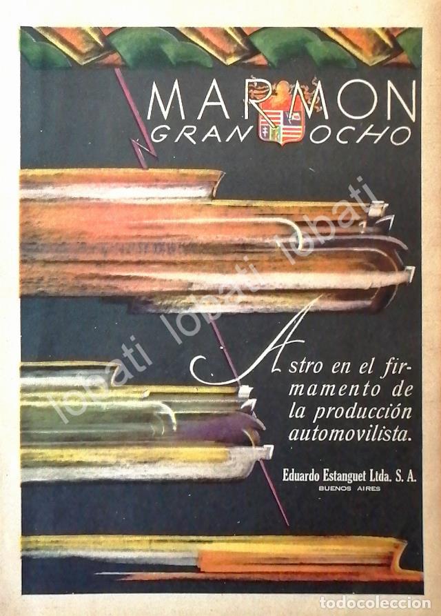 Poster collecting: CARTEL ANTIGUO ORIGINAL DE AUTOS MARMON GRAN 8 1930 /331 / RARO ARTE MODERNISTA