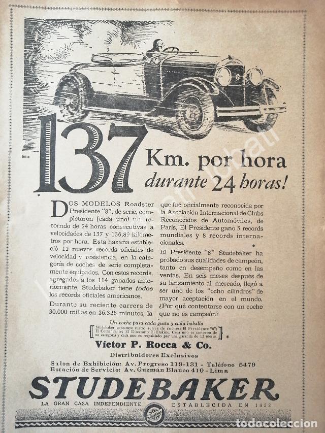 Sammeln von Plakaten: CARTEL ANTIGUO ORIGINAL DE AUTOS STUDEBAKER ROASTER 1926 /343 MUY RARO