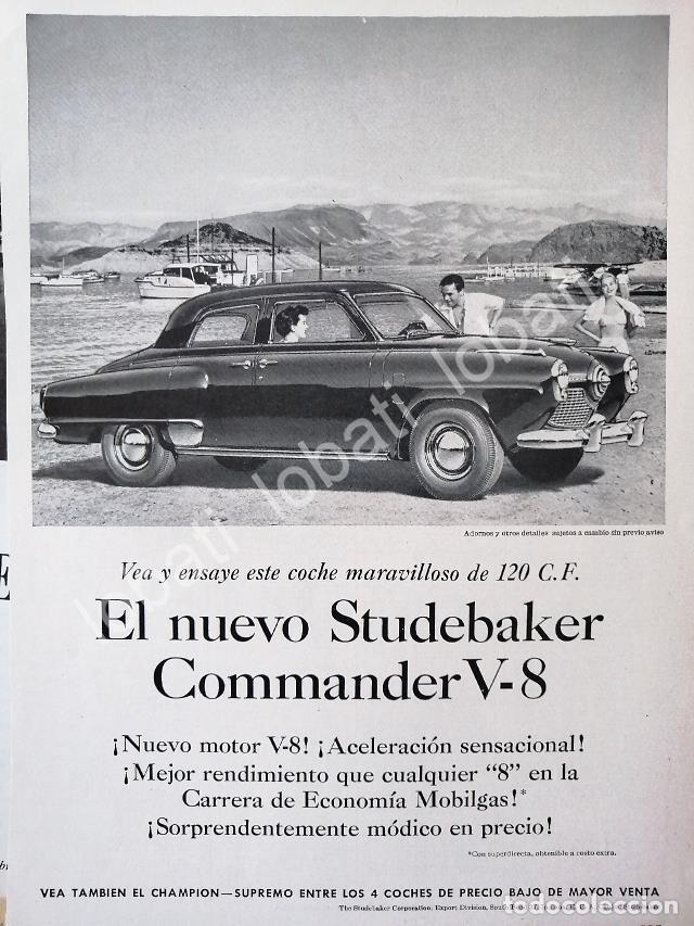 Collectionnisme d'affiches: CARTEL ANTIGUO ORIGINAL DE AUTOS STUDEBAKER COMMANDER 1951 /346