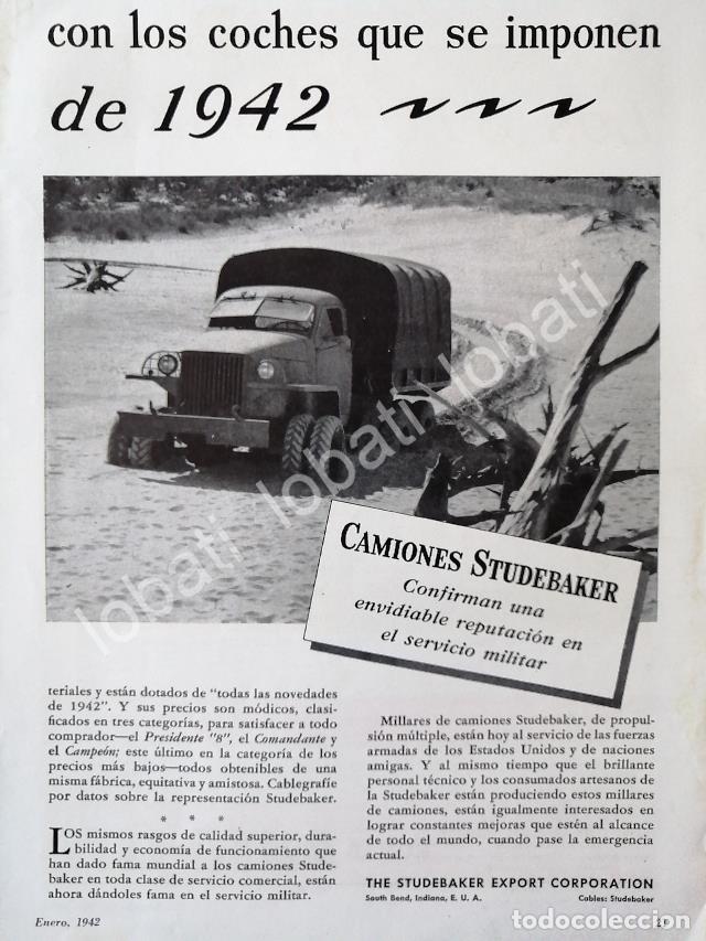 Collectionnisme d'affiches: CARTEL ANTIGUO ORIGINAL DE CAMIONES DE GUERRA STUDEBAKER 1944 / MUY RARO SGM