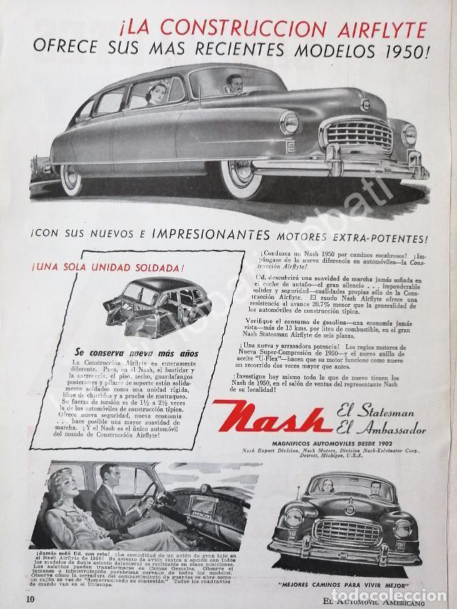 Collectionnisme d'affiches: CARTEL ANTIGUO ORIGINAL DE AUTOS NASH 1950 /1953