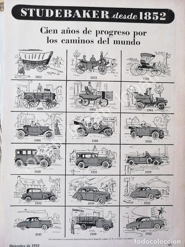 Collectionnisme d'affiches: CARTEL ANTIGUO ORIGINAL DE AUTOS. STUDEBAKER 1952 100 ANIVERSARIO