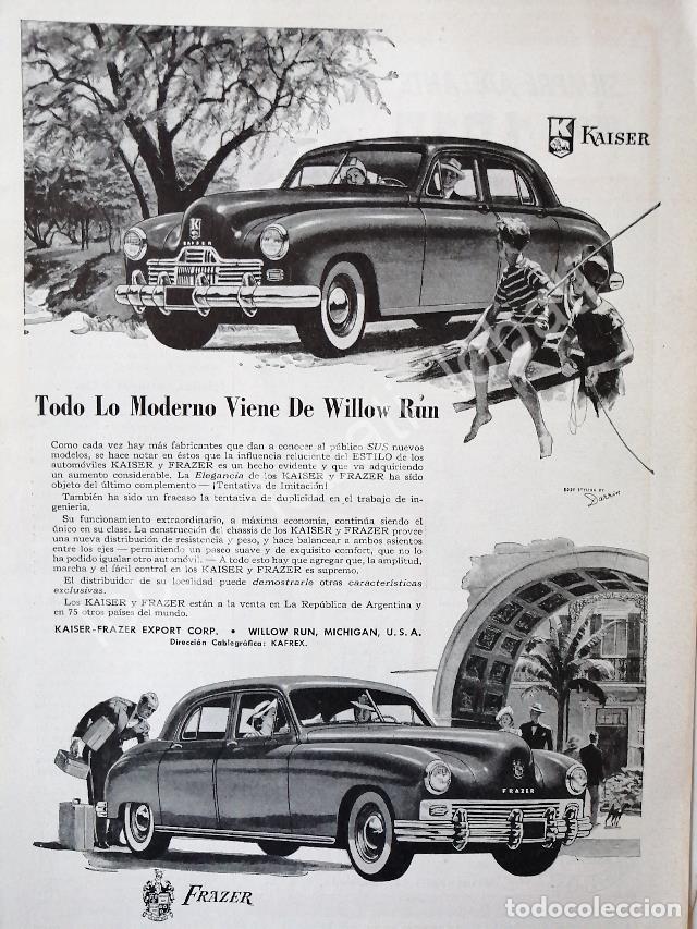 Collectionnisme d'affiches: CARTEL ANTIGUO ORIGINAL DE AUTOS KAISER & FRAZER 1943 /369