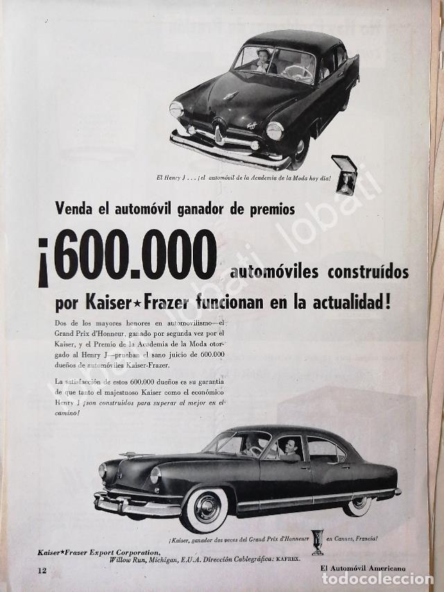 Collectionnisme d'affiches: CARTEL ANTIGUO ORIGINAL DE AUTOS KAISER HENRY J. 1953 /374 MUY RARO