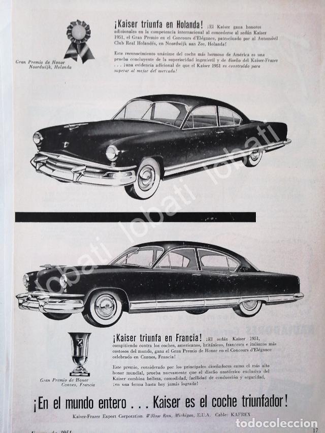 Collectionnisme d'affiches: CARTEL ANTIGUO ORIGINAL DE AUTOS KAISER 1951 /373