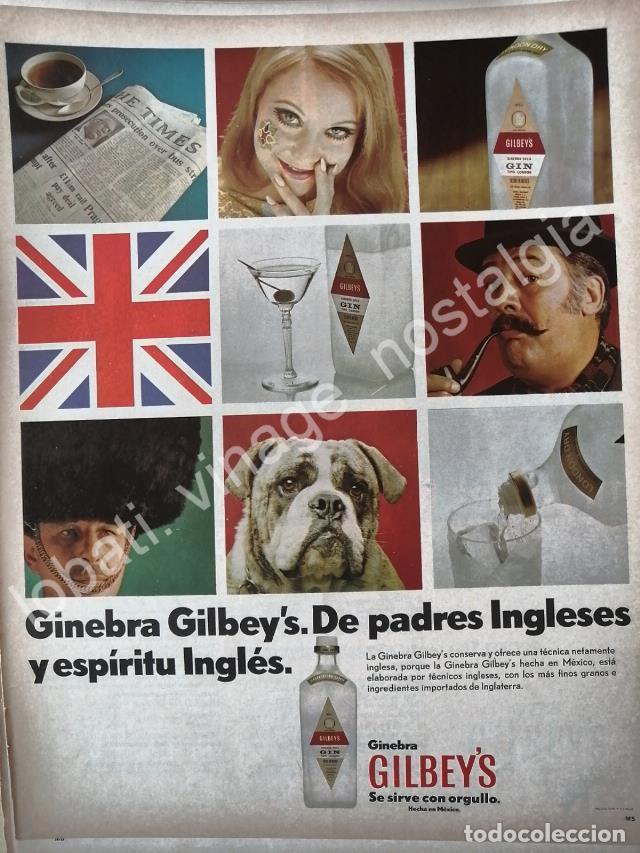 Coleccionismo de carteles: CARTEL ANTIGUO ORIGINAL DE GINEBRA GILBEYS 1968 /V301