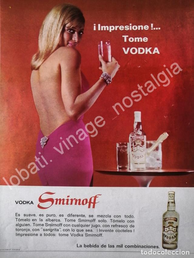 Collectionnisme d'affiches: CARTEL ANTIGUO ORIGINAL DE VODKA SMIRNOFF 1965 /V306