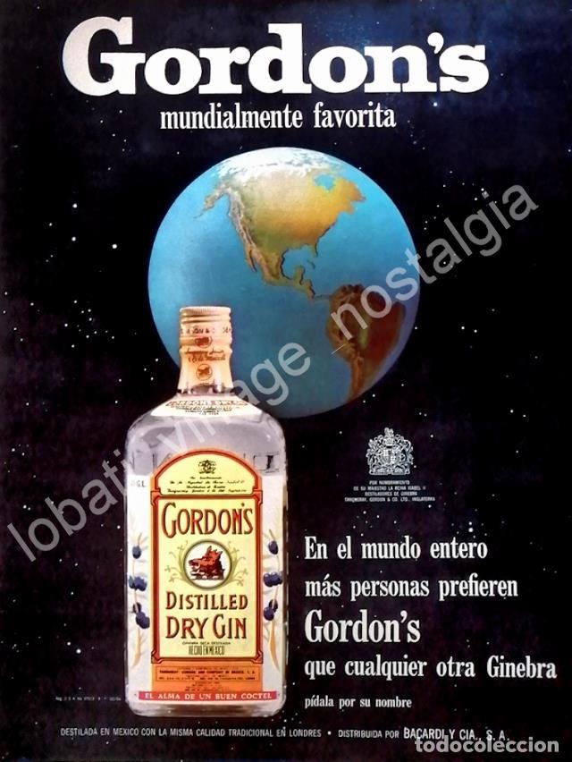 Coleccionismo de carteles: CARTEL ANTIGUO ORIGINAL DE GINEBRA GORDONS 1964 /V311