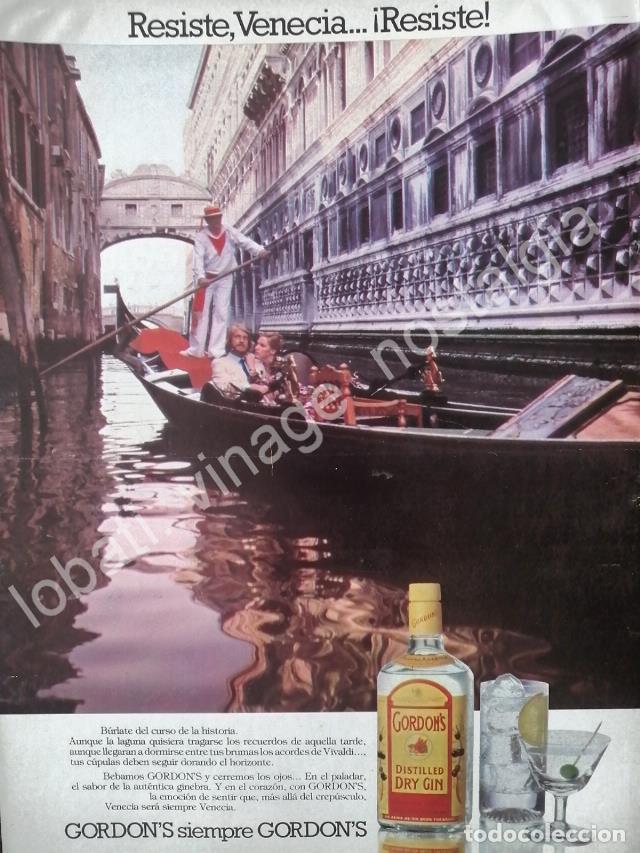 Coleccionismo de carteles: CARTEL ANTIGUO ORIGINAL DE GINEBRA GORDONS 1980s /V312
