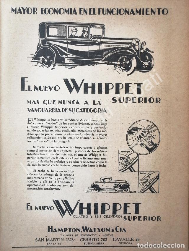 Collezionismo di affissi: CARTEL ANTIGUO ORIGINAL DE AUTOS WHIPPET SUPERIOR 1930 /401 MUY RARO