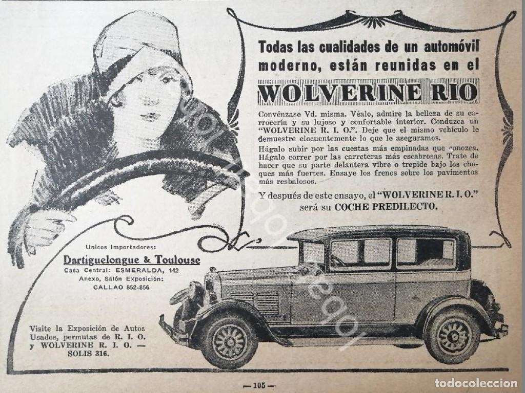 Collezionismo di affissi: CARTEL ANTIGUO ORIGINAL DE AUTOS REO BROUGHAM WOLVERINE 1929 /409 MUY RARO