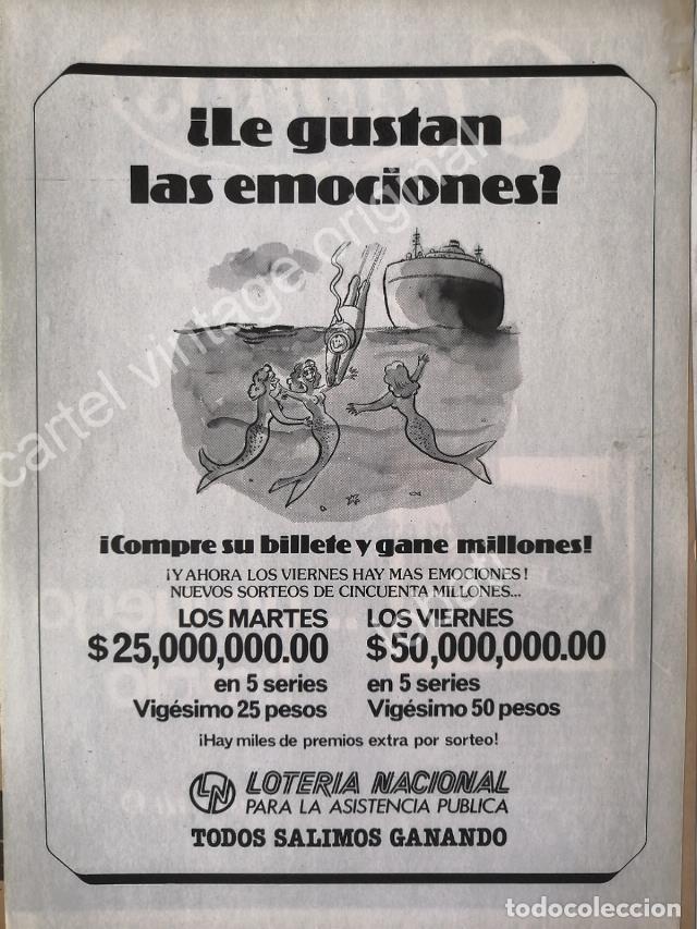 Collezionismo di affissi: CARTEL ANTIGUO ORIGINAL DE LOTERIA NACIONAL. 1970s /114