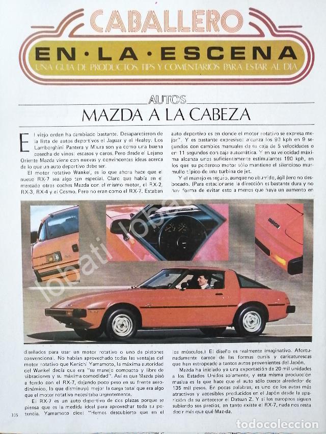 Collezionismo di affissi: CARTEL ANTIGUO ORIGINAL DE AUTOS MAZDA RX-7 1978/ 415