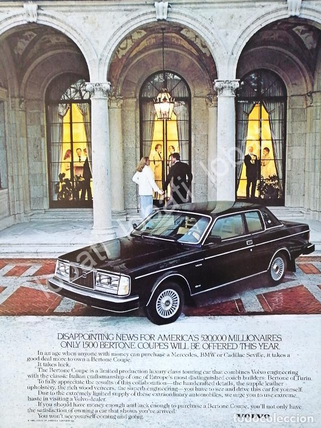 Collezionismo di affissi: CARTEL ANTIGUO ORIGINAL DE AUTOS VOLVO COUPE 1980 / 420