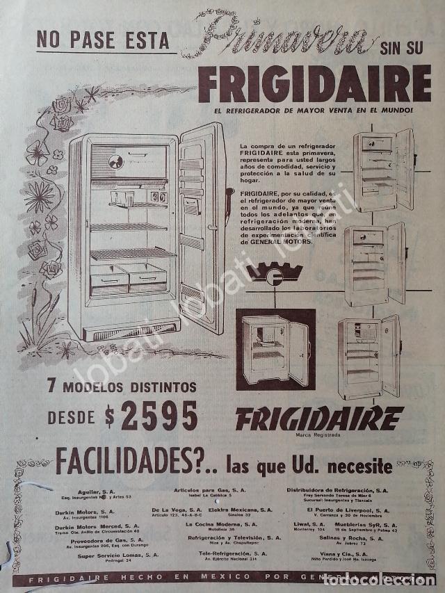 Collezionismo di affissi: CARTEL ANTIGUO ORIGINAL DE AFICHE DE REFRIGERADOR FRIGADAIRE 1957 /6