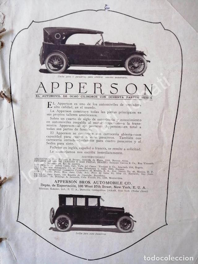 Collezionismo di affissi: CARTEL ANTIGUO ORIGINAL DE AUTOS APPERSON 1926 /427 SUPER RARO
