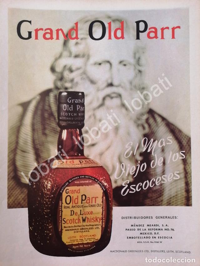Collezionismo di affissi: CARTEL ANTIGUO ORIGINAL DE VINOS. WHISKY OLD PARR 1966 /554