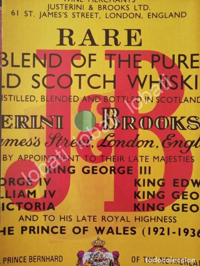 Collectionnisme d'affiches: CARTEL ANTIGUO ORIGINAL DE VINOS. WHISKY J&B 1980s /565