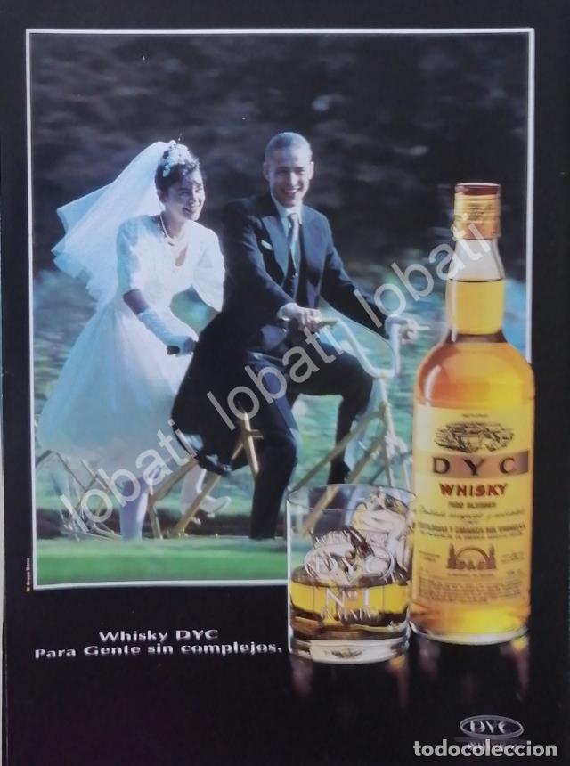 Collectionnisme d'affiches: CARTEL ANTIGUO ORIGINAL DE VINOS. WHISKY DYC 1980s /574