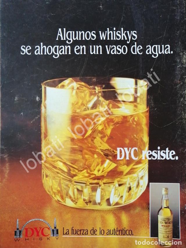 Collectionnisme d'affiches: CARTEL ANTIGUO ORIGINAL DE VINOS. WHISKY DYC 1980s /577