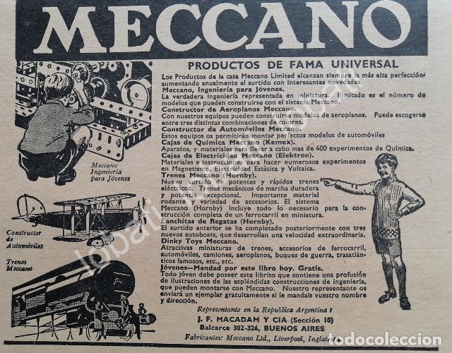 Collectionnisme d'affiches: CARTEL ANTIGUO ORIGINAL DE JUGUETES MECCANO 1930 / MUY RARO