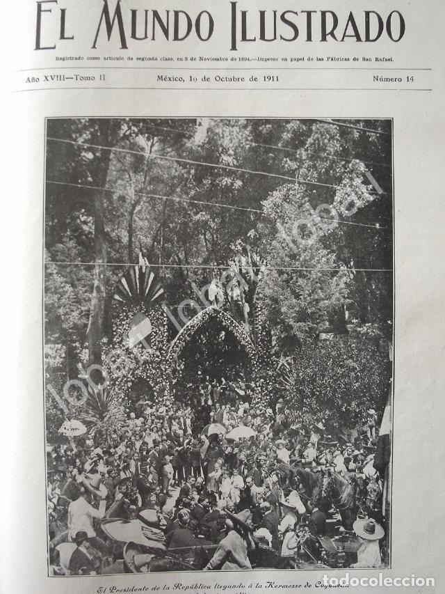 Poster collecting: PORTADA ANTIGUA ORIGINAL 1911 KERMESSE EN COYOCAN CON EL PRESIDENTE /LDM