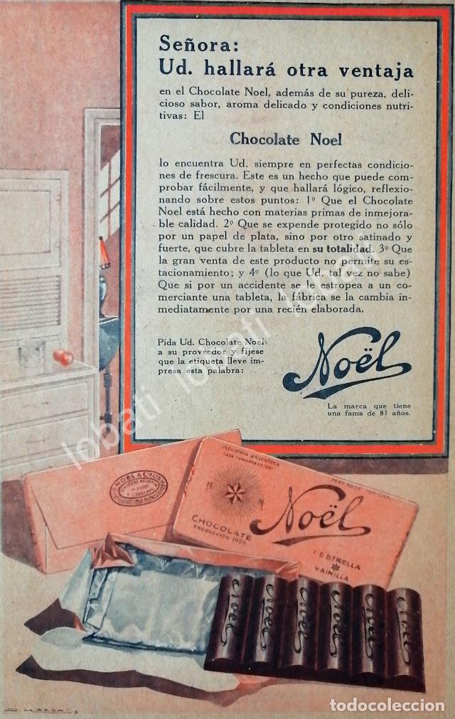 Poster collecting: CARTEL ANTIGUO ORIGINAL DE CHOCOLATES NOEL 1928 /10 ARGENTINA-MEXICO