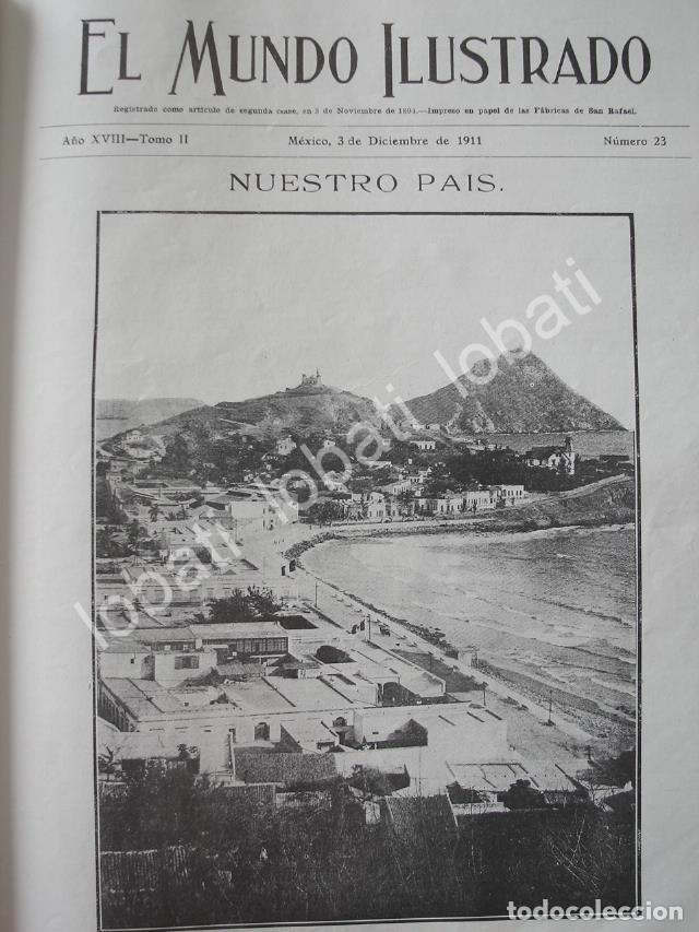 Poster collecting: PORTADA ANTIGUA ORIGINAL 1911 PUERTO DE MAZATLAN SINALOA / LDM