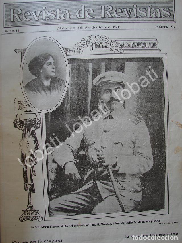 Collezionismo di affissi: PORTADA ANTIGUA ORIGINAL 1911 MUERE EL GENERAL. LUIS G MORELOS /RVM