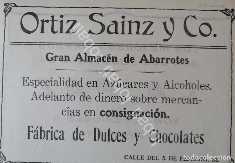 Collezionismo di affissi: CARTEL ANTIGUO ORIGINAL DE FABRICA DE DULCES ORTIZ SAINZ 1912 /26 / RARO
